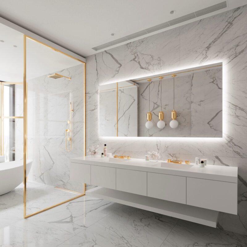 Dimmable Backlit Mirror Feather