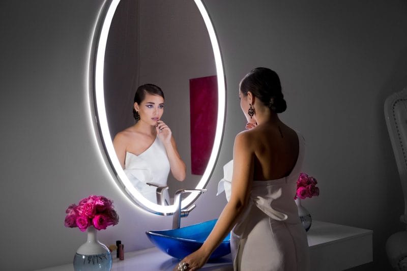 Dimmable Lighted Mirror Galaxy
