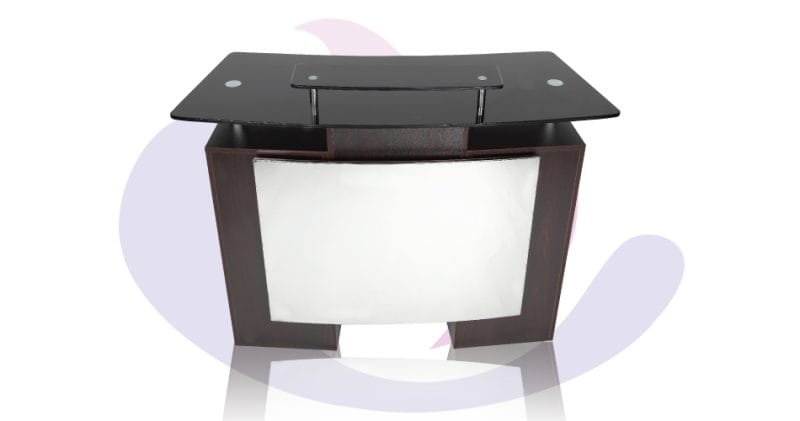 Glass Top Reception Desk
