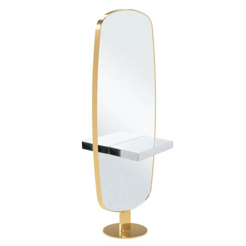 position island styling unit with mirror frame