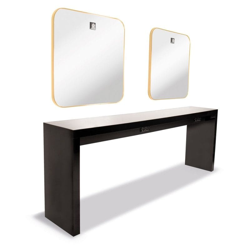 Bar Miroir Carré Or