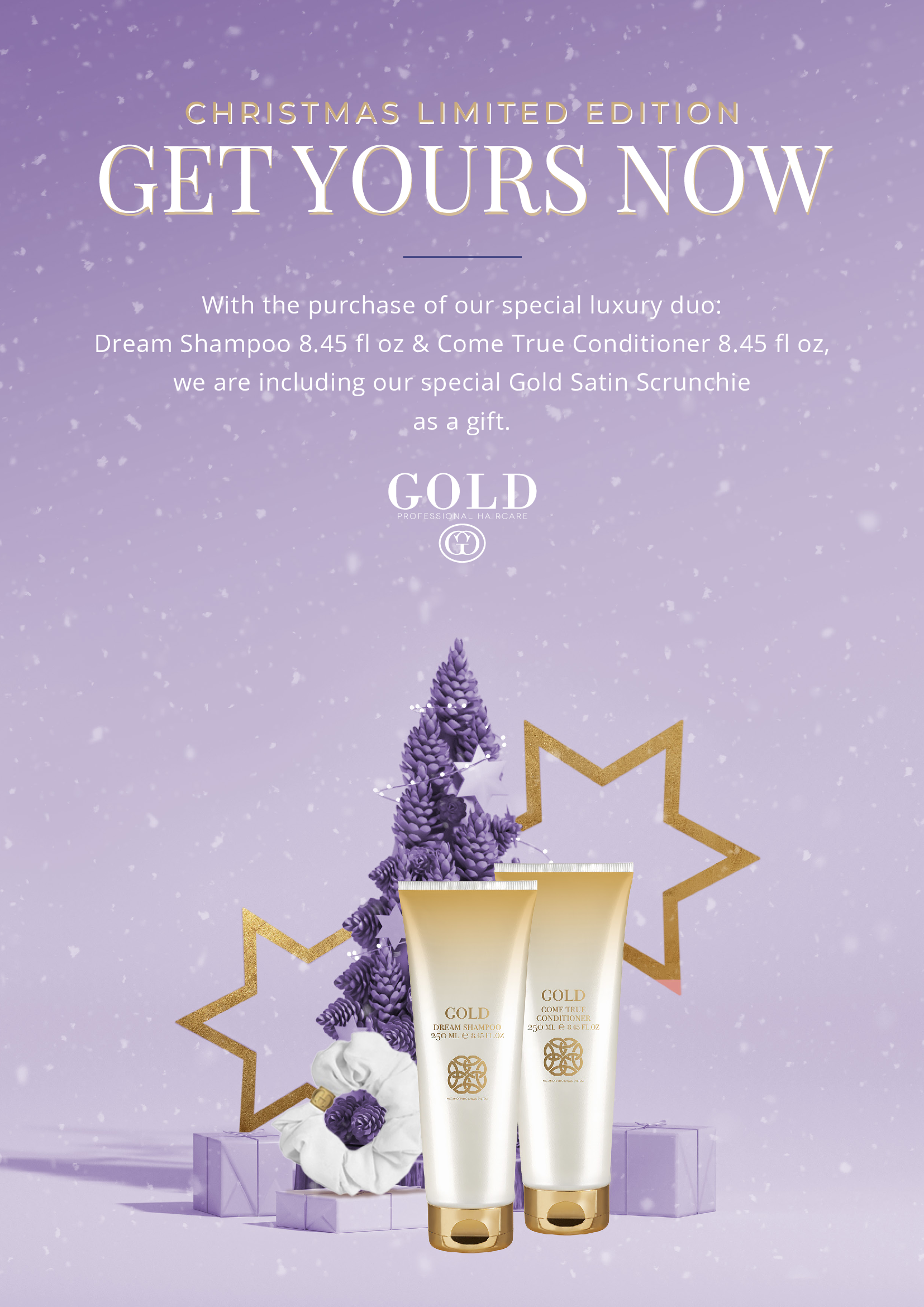 Gold Haircare Satin Scrunchie Nov-Dec