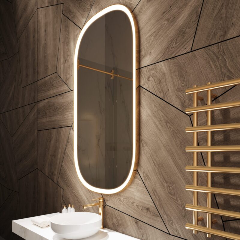 chic oval gold 32x60