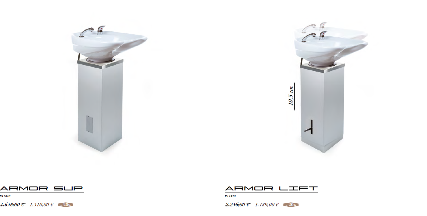 Standing column Shampoo bowl