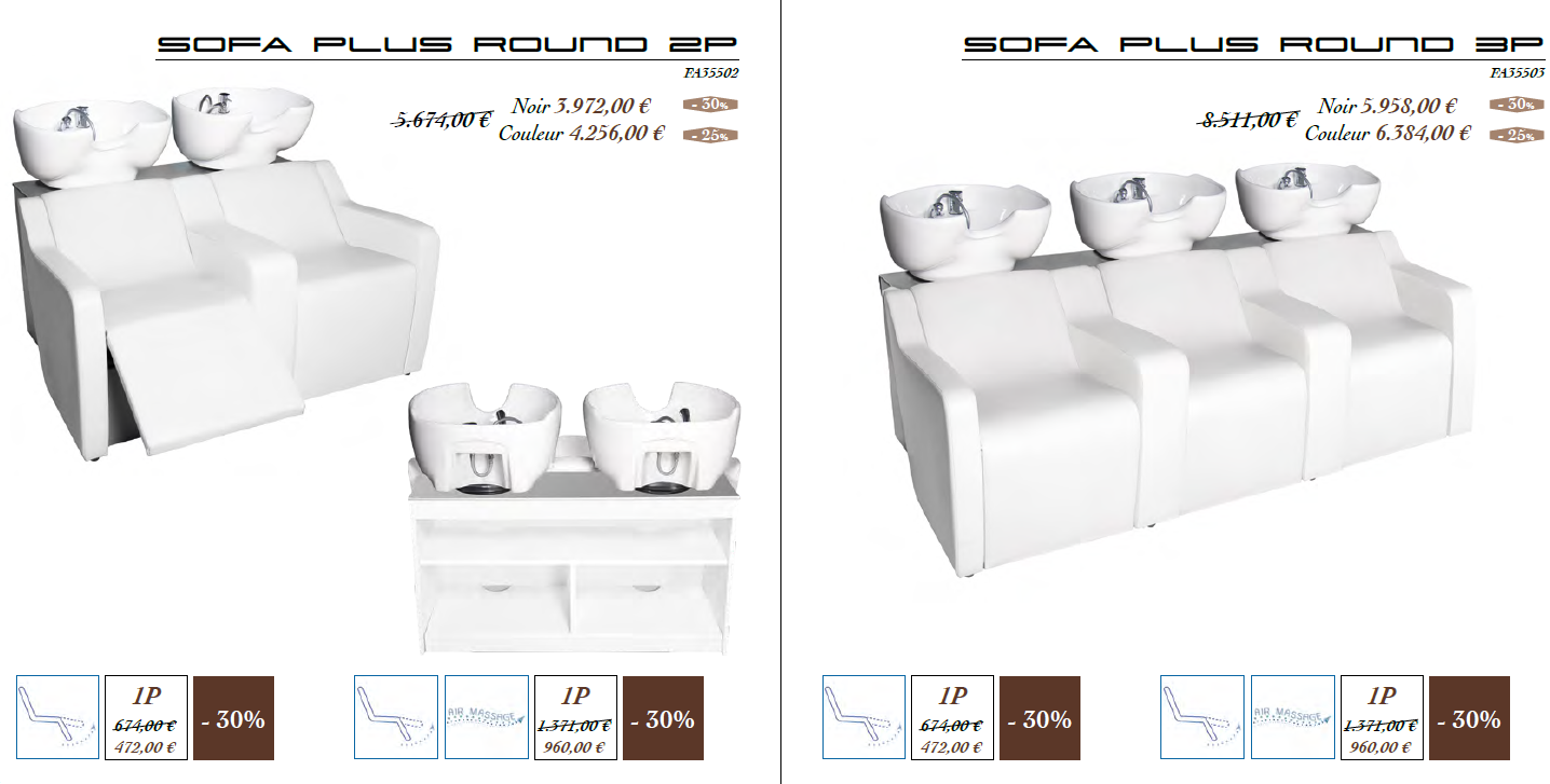 All white shampoo bowls