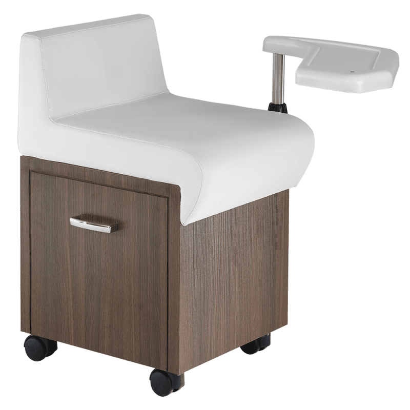 Manicure stool with shelf hands